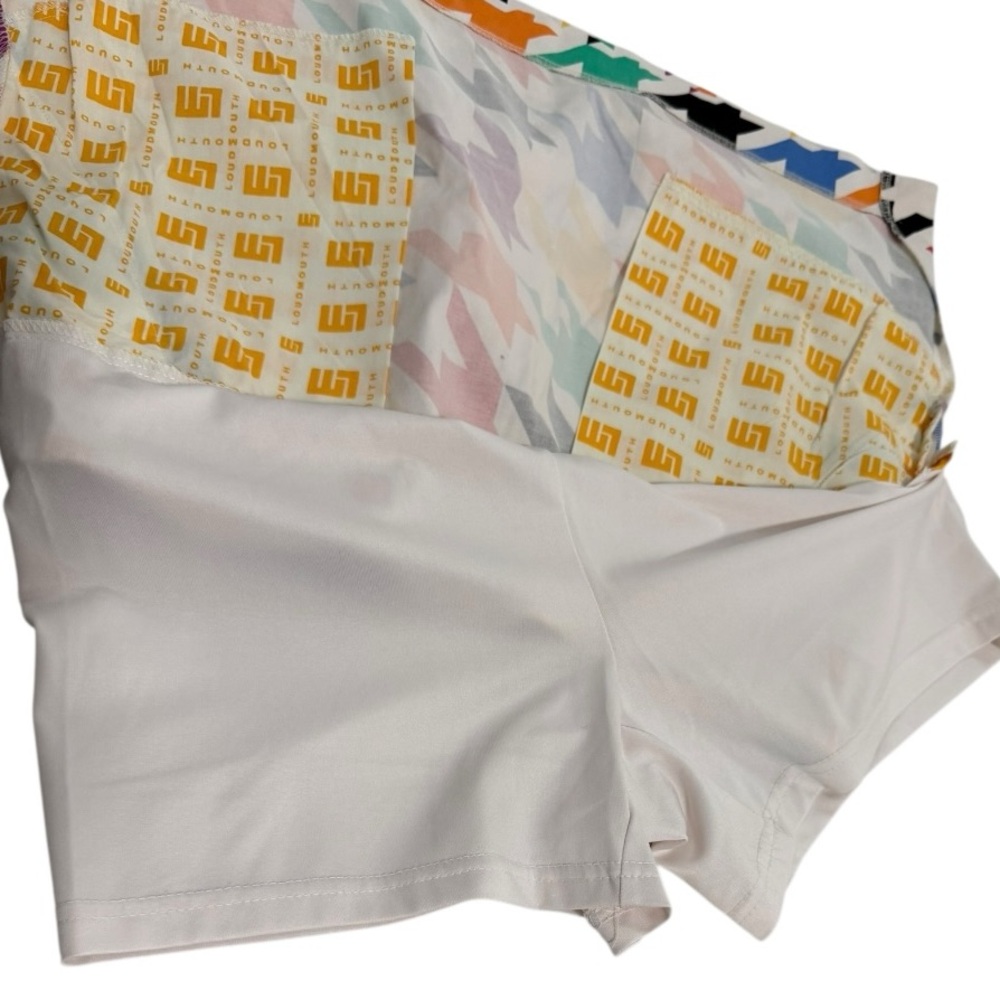 Loudmouth Ladies Multicolor Houndstooth Golf Skirt Size 6 Y2K Retro Stretch Mini - Picture 4 of 6
